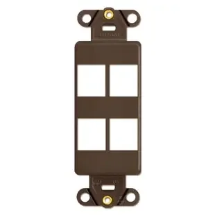 Leviton Brown 4 Port Frames for Modular Jack Adapters