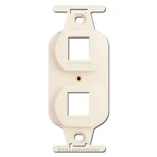 Leviton Duplex Outlet Insert for 2 QuickPort Jacks – Light Almond