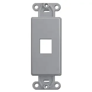 Leviton Gray 1 Port Frame for Modular Jack Adapters