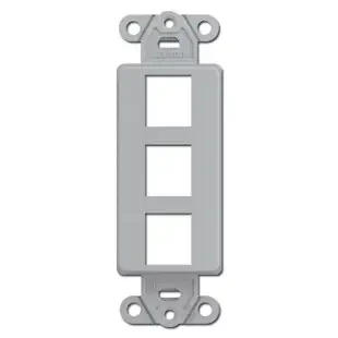 Leviton Gray 3 Port Frames for Modular Jack Adapters