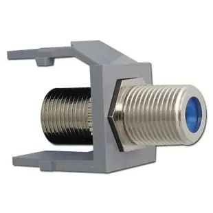 Leviton Gray Cable TV Jack for Quick Port Frames