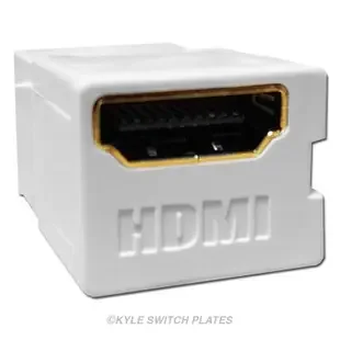 Leviton HDMI Connector Feed Through QuickPort 40834-W White