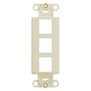 Leviton Ivory 3 Port Frames for Modular Jack Adapters