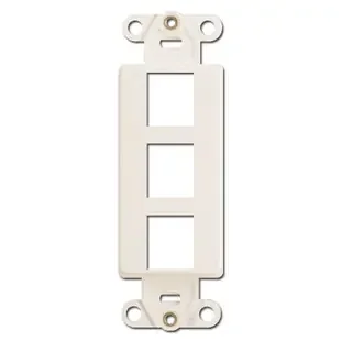 Leviton Light Almond 3 Jack Quick Port Decora Frames