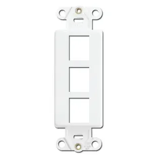 Leviton White 3 Port Frames for Modular Jack Adapters