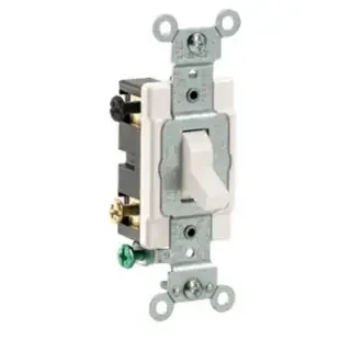 Light Almond 4-Way Toggle Switch Comm. Grade Leviton CS415-2T