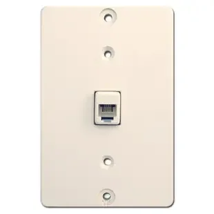 Light Almond Wall Mount Phone Jack
