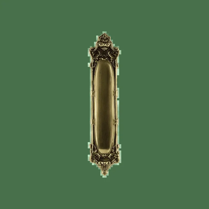 Louis Pushplate in Antique Brass – Nostalgic Vintage Door Hardware