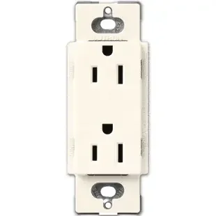 Lutron Claro Decorator Receptacle 15A – Satin Biscuit
