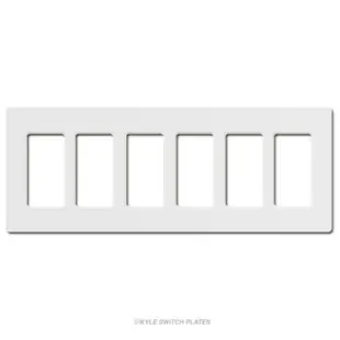 Lutron Screwless 6 Decor Plastic Wall Switchplate – White