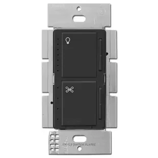 Lutron Stacked CFL LED Dimmer + Fan Control Maestro – Black