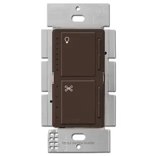 Lutron Stacked CFL LED Fader + Fan Control Maestro – Brown