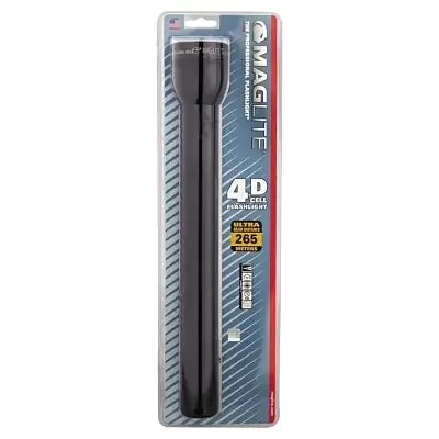 Mag-Lite Standard Flashlight, 4 D, 98 Lumens, Black
