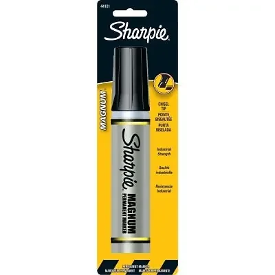 Magnum Permanent Marker, Black, Oversized, Broad Chisel Tip, 6 EA/BX