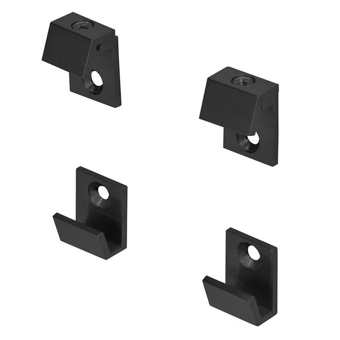 Matte Black 5/8″ Wide Beveled Mirror Clip Set by C.R. Laurence