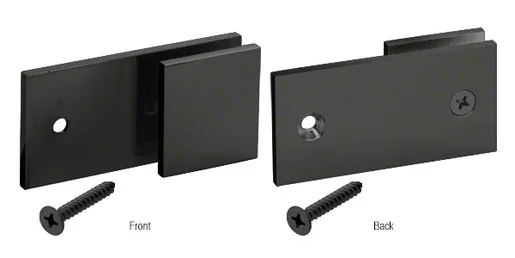 Matte Black ‘Y’ Inline Square Corner Glass Clamp by C.R. Laurence