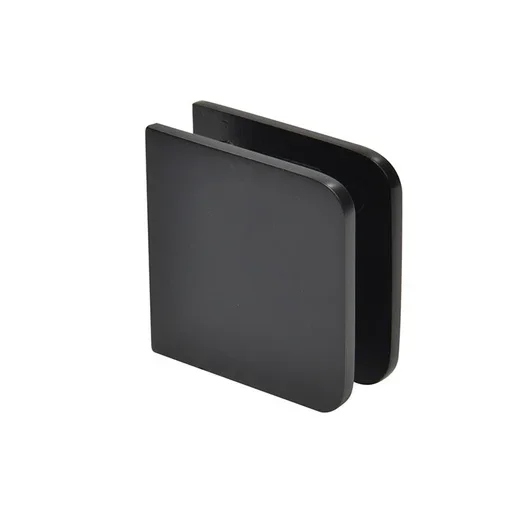 Matte Black Traditional Style Fixed Panel U-Clamp by C.R. Laurence