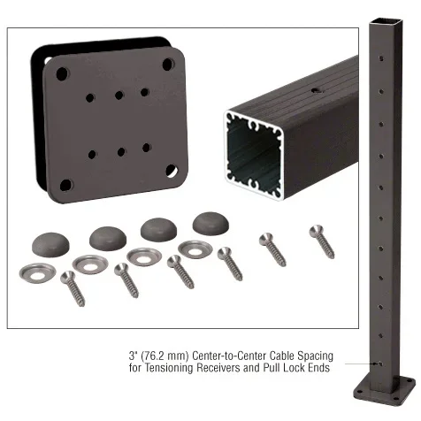 Matte Bronze 42″ Tall Cable Post Kit – C.R. Laurence