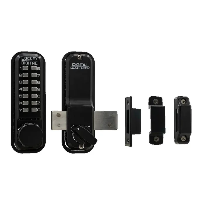 Mechanical Keyless Surface Mount Deadbolt – Jet Black Marine Grade Finish