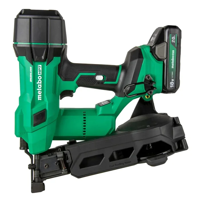 METABO HPT 18V MULTIVOLT™ 1-3/4″ Coil Roofing Nailer Kit