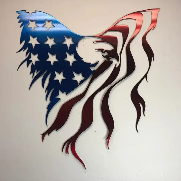 Metal Art of Wisconsin Merica Eagle