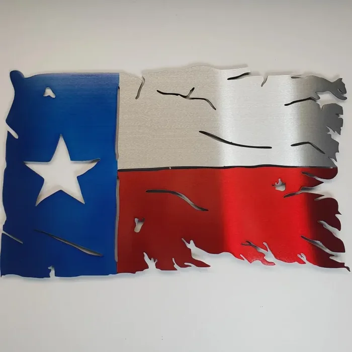 Metal Art of Wisconsin Pray for Texas Flag