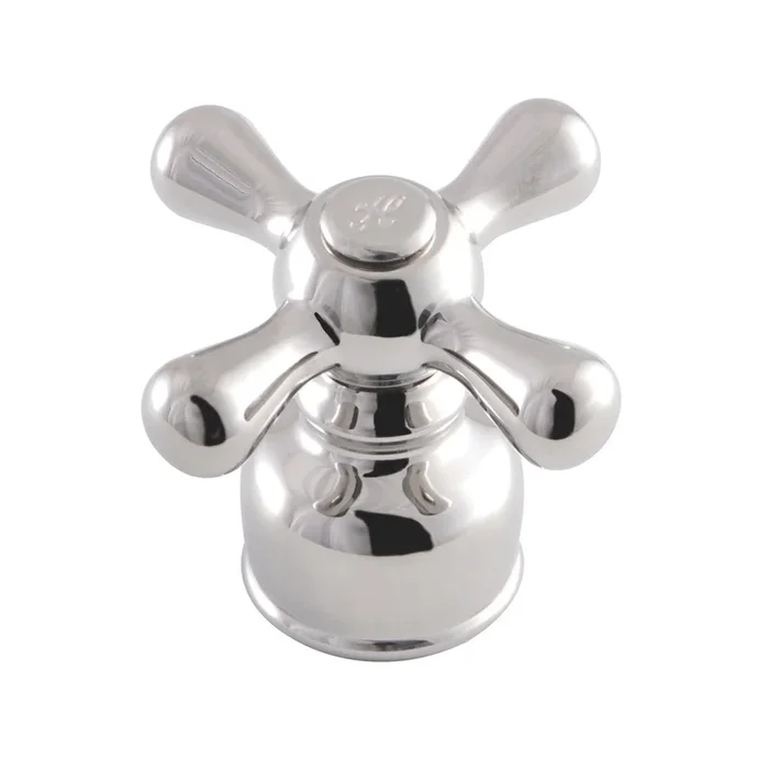 Metal Cross Handle (Hot Side) – Polished Nickel by Kingston Brass