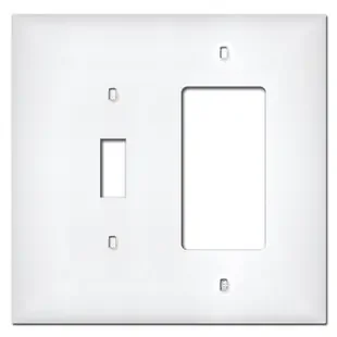Midway Single GFI Single Toggle Plastic Switch Cover Plate – White