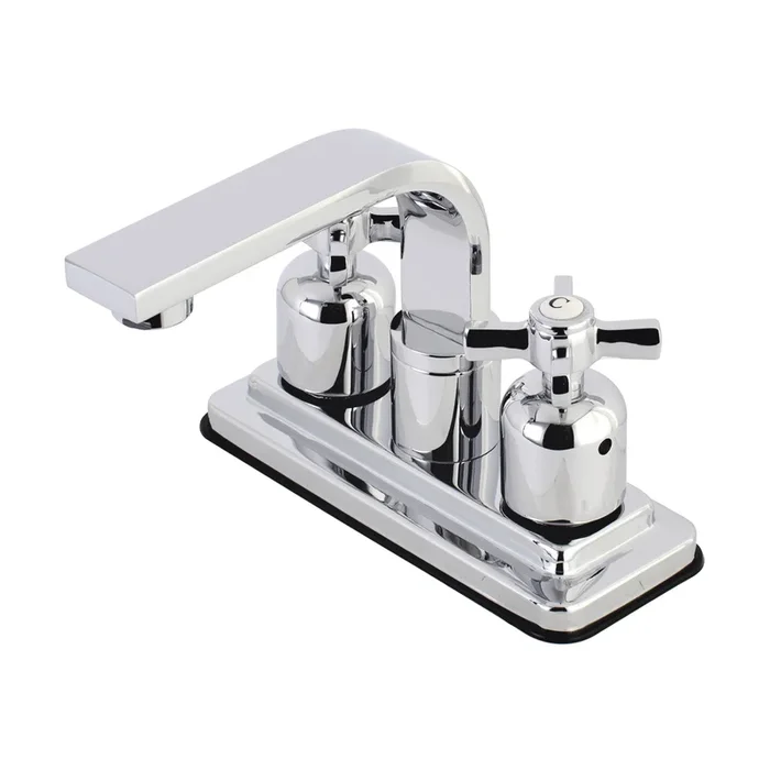 Millennium Double-Handle 4″ Centerset Bathroom Faucet with Push-Up Pop-Up, Polished Chrome