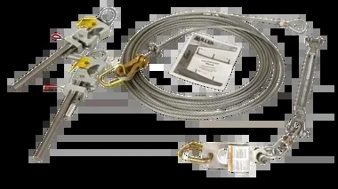 Miller SkyGrip Galvanized Wire Rope Lineline Kit for I-Beams [30FT & 60FT]