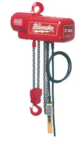 MILWAUKEE 1/2 TON 20‘ LIFT ELECTRIC CHAIN HOIST 115/230V SINGLE PHASE