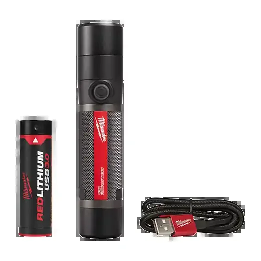 MILWAUKEE 1100 LUMEN USB RECHARGEABLE TWIST FOCUS FLASHLIGHT