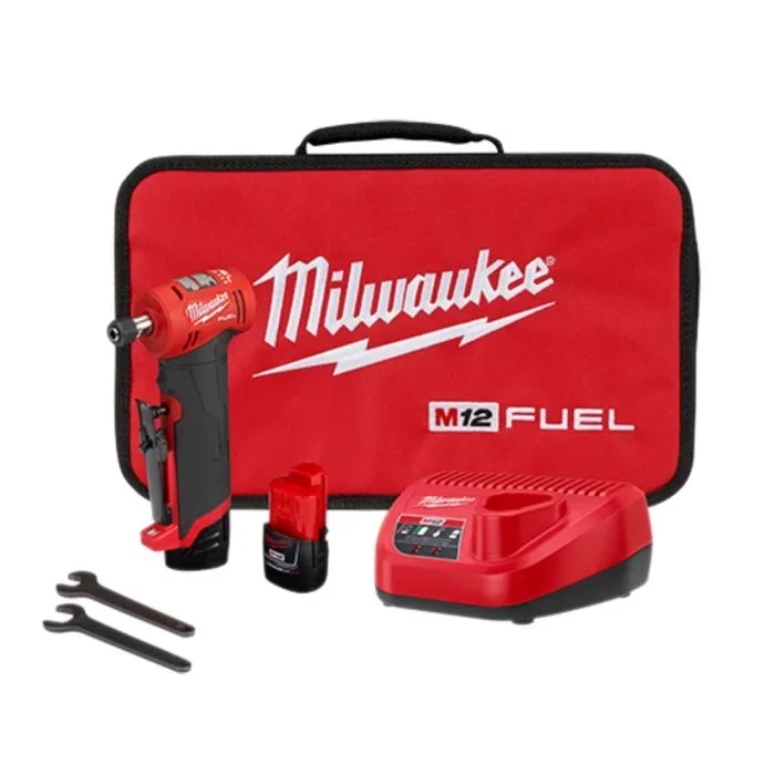 Milwaukee 2485-22 M12 Fuel 1/4″ Right Angle Die Grinder Kit