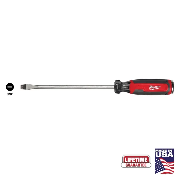 MILWAUKEE 3/8″ Slotted 8″ Cushion Grip Demolition Screwdriver
