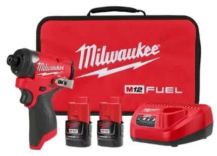 MILWAUKEE M12CP2.0 FUEL B/L 1/4″ HEX IMPACT DRIVER KIT