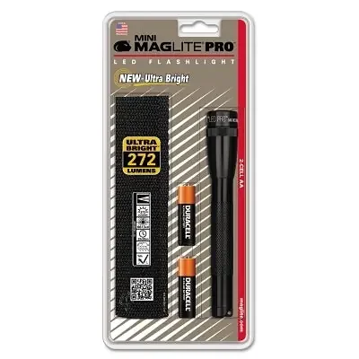 Mini MAG-Lite Pro Flashlight, 2 AA, 272 Lumens, Black