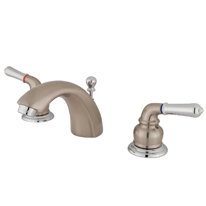 Mini-Widespread Bathroom Faucet with Brass Pop-Up Drain – Kingston Brass