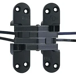 Model 418PT Black E-Coat Power Transfer Invisible Hinge