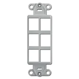 Modular 6-Jack Communication Frame Leviton – Gray