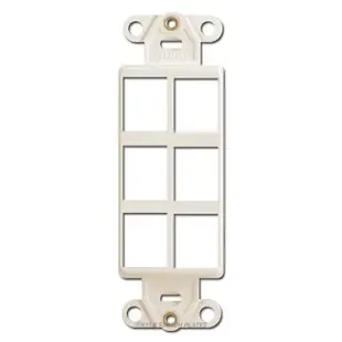 Modular 6-Jack Frames Leviton Quick Port – Light Almond