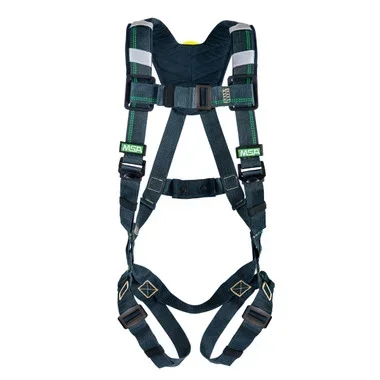 MSA EVOTECH Arc Flash Harness w/Back Web Loop – Qwik-Fit leg straps – Shoulder Padding – Standard (STD) – 10150160