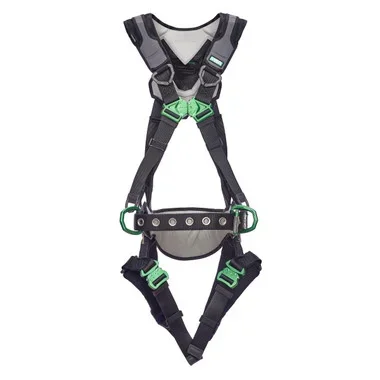MSA V-FLEX Construction Harness w/Back & Side D-Rings – Quick Connect Leg Straps – Extra Large – 10211326
