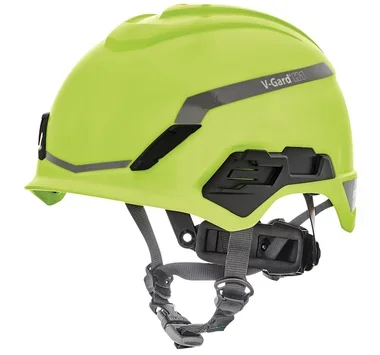 MSA V-Gard H1 Safety Helmet – No Vent – Hi-Viz Yellow/Green – Fas-Trac III Pivot Suspension – 10194796