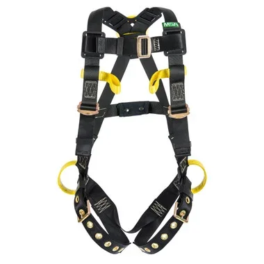 MSA Workman Arc Flash Vest-Style Harness w/Back & Side Web Loops – Tongue Buckle leg straps – BELAY LOOPS – X-Small (XSM) – 10162693