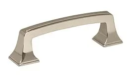Mulholland 3 in (76 mm) Center-to-Center Polished Nickel Cabinet Pull