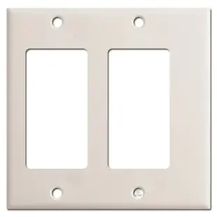 Narrow Offset 2 Decor Wall Switch Covers – Light Almond