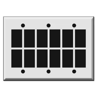 New Style Snap In GE Low Voltage 12 Switch Wall Plate Covers