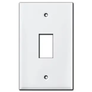 New Style Vertical 1 GE Low Voltage Switch Plate Covers – White