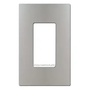 Nickel Screwless Wall Switch Plate Cover – Plastic 1 Gang Legrand