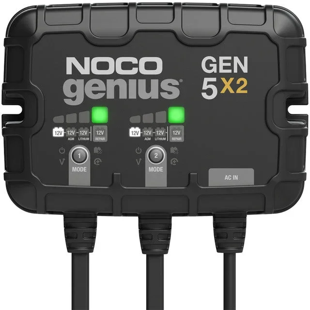 NOCO GEN5X2 12V 2-Bank, 10-Amp On-Board Battery Charger
